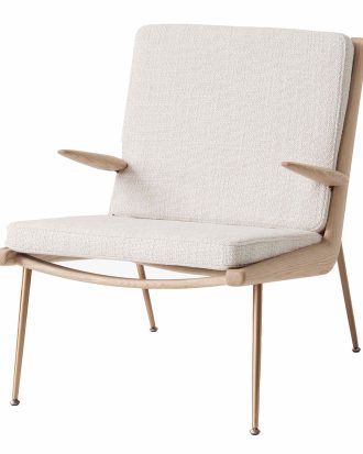 &Tradition Boomerang Hm2 Loungestol Vitoljad Ek / K5042 - Fåtöljer Trä Loop Cream