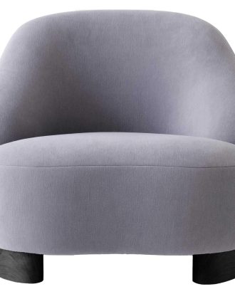 &Tradition Margas Lc1 Loungefåtölj Svart/ - Fåtöljer Textil Gentle 133