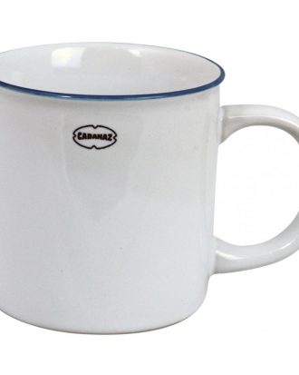 Mugg i retrostil Cabanaz - Vit