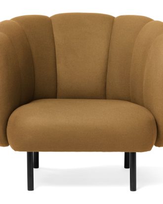 Warm Nordic Cape Loungestol Med Stygn Olive - Fåtöljer & Sittpuffar Ull Olivgrön