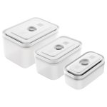 Zwilling Fresh & Save Set Med Vakuumbehållare 3 Delar Abs-plast - Tillbehör Matberedare & Assistenter Silikon Grå