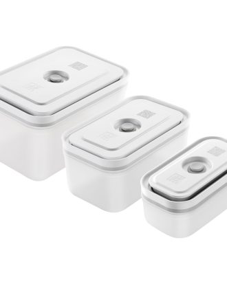 Zwilling Fresh & Save Set Med Vakuumbehållare 3 Delar Abs-plast - Tillbehör Matberedare & Assistenter Silikon Grå