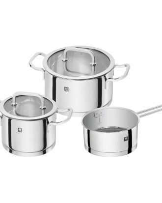 Zwilling Moment S Gryset 5 Delar - Grytset & Kastrullset Glas Rostfritt Stål