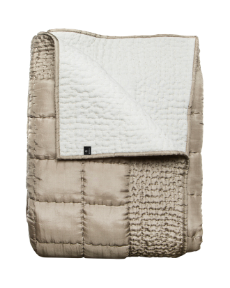 Himla - Överkast Delia i siden/bomull 160x240 - Brun - 160X240