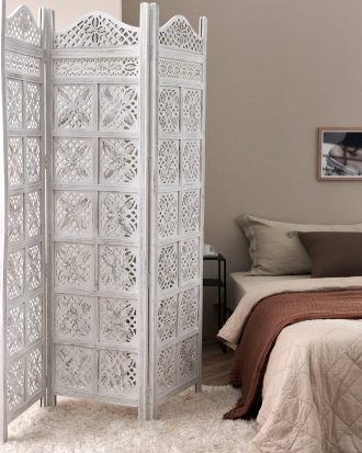 Ellos - Skärmvägg Snidad - Vit