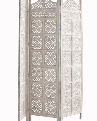 Ellos - Skärmvägg Snidad - Vit