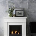 Ellos - Öppen spis Cambridge höjd 101 cm - Vit