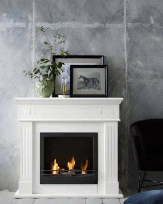 Ellos - Öppen spis Cambridge höjd 101 cm - Vit