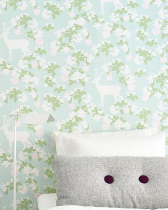 Majvillan - Tapet Apple Garden - Blå