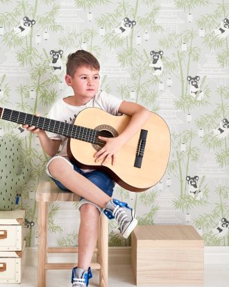 Majvillan - Tapet Bambu - Grå