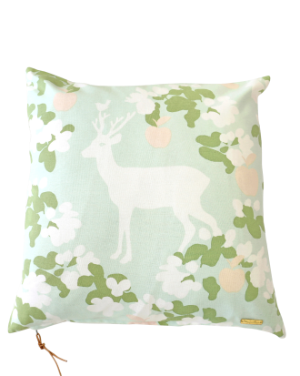 Majvillan - Kuddfodral Apple garden - Blå - 50X50