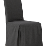 Ellos - Stolsöverdrag Odessa i bomullschambray, 2-pack - Grå