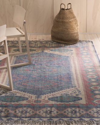 Ellos - Bomullsmatta Bali - Blå - 170X240