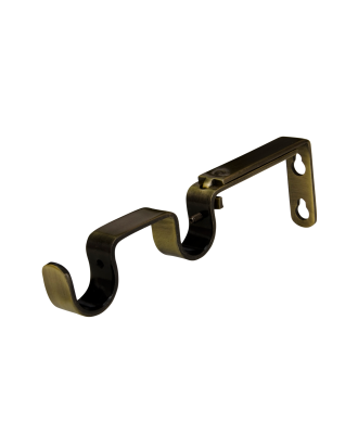 Hasta - Gardinstångsfäste dubbel 16/19 mm - Mässing