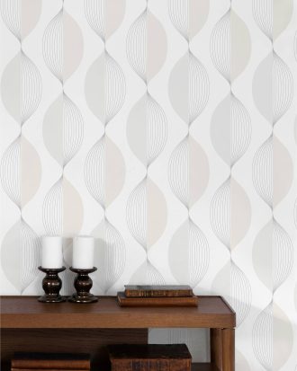 Duro. - Tapet Ellips - Vit