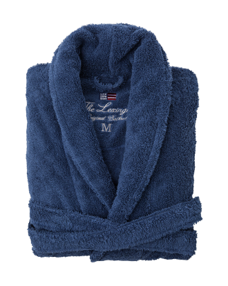 Lexington - Badrock Lexington Original Bathrobe - Blå - 34/36