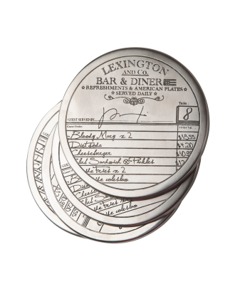 Lexington - Glasunderlägg Lexington Coaster - Silver