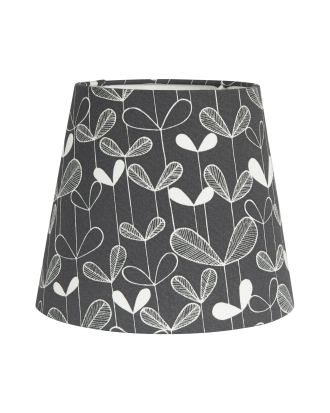 PR Home - Lampskärm Mia mönstrad 17 cm - Svart