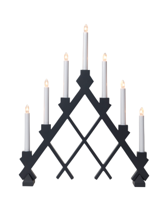 Star Trading - Ljusstake Rut - Svart