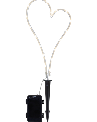 Star Trading - LED Dekorationshjärta - Vit