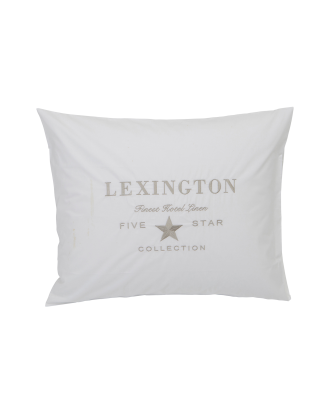Lexington - Örngott Hotel Embroidery Pillowcase - Vit - 50X60