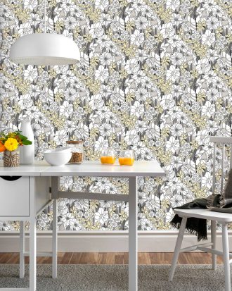 Duro. - Tapet Påsklilja - Grå