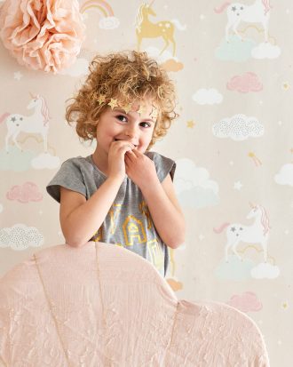 Majvillan - Tapet Rainbow treasures - Rosa