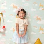 Majvillan - Tapet Rainbow treasures - Blå