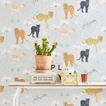 Majvillan - Tapet Black panther - Grå