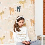 Majvillan - Tapet Black panther - Orange