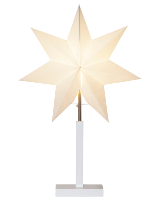Star Trading - Stjärna på fot Karo 55 cm - Vit