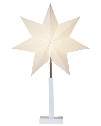 Star Trading - Stjärna på fot Karo 70 cm - Vit