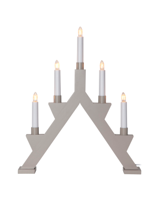 Star Trading - Ljusstake Zack 5 L - Grå