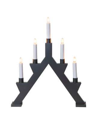 Star Trading - Ljusstake Zack 5 L - Grå