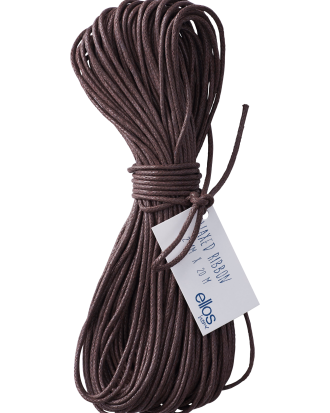 Ellos - Presentsnöre Cotton Waxed 20 meter - Brun
