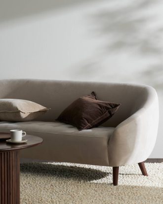 Ellos - Soffa Codrian 3-sits i sammet - Natur