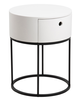 NORDFORM - Sängbord Rufus - Vit