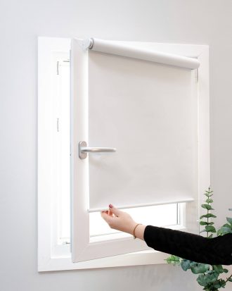 Hasta - Fusion mörkläggande rullgardin - Vit - 80