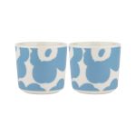 Marimekko - Kaffekopp utan öra Unikko 2 dl, 2-pack - Blå