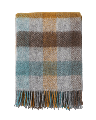 Klippan Yllefabrik - Pläd Gotland Multi - Grön - 130X200