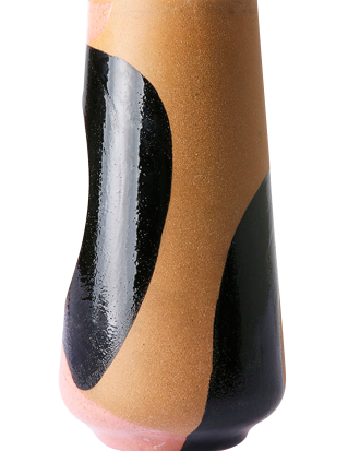 HKliving - Handmålad keramikvas - Multi