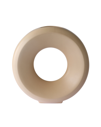 HKliving - Cirkelformad keramikvas L - Natur