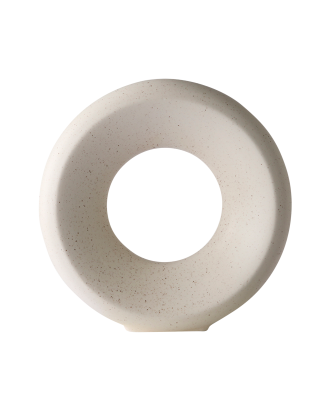 HKliving - Cirkelformad keramikvas M - Vit