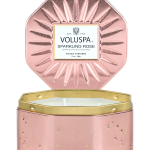 Voluspa - Sparkling Rose Octagon Tin Candle 40h