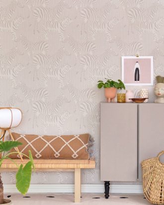 Majvillan - Tapet Safari stripes - Grå