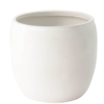 ERNST - Kruka glaserad keramik Ø 19,5 cm, h 18 cm - Vit