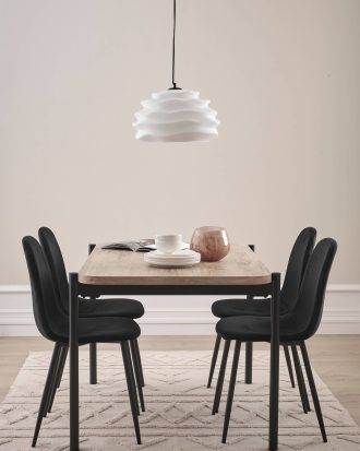 Ellos - Matgrupp Gilda med bord 120x80 cm + 4 stolar - Natur