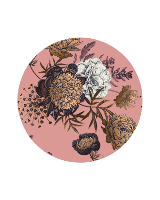 Malerifabrikken - Tavla Botanical Shapes 1 - Rosa - 90X90