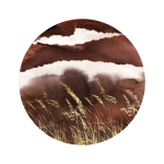 Malerifabrikken - Tavla Golden Land 2 - Röd - 90X90