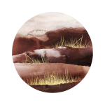 Malerifabrikken - Tavla Golden Land 1 - Röd - 90X90